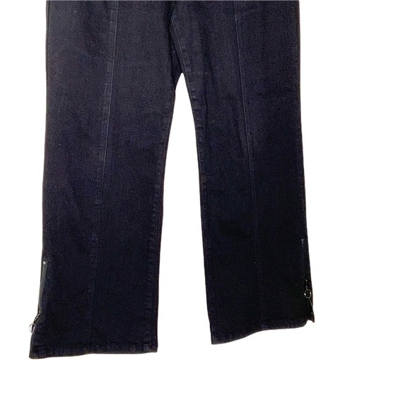For THE REPUBLIC black relaxed fit denim pants with side hem zippers. Size 12 - Picture 2 of 10